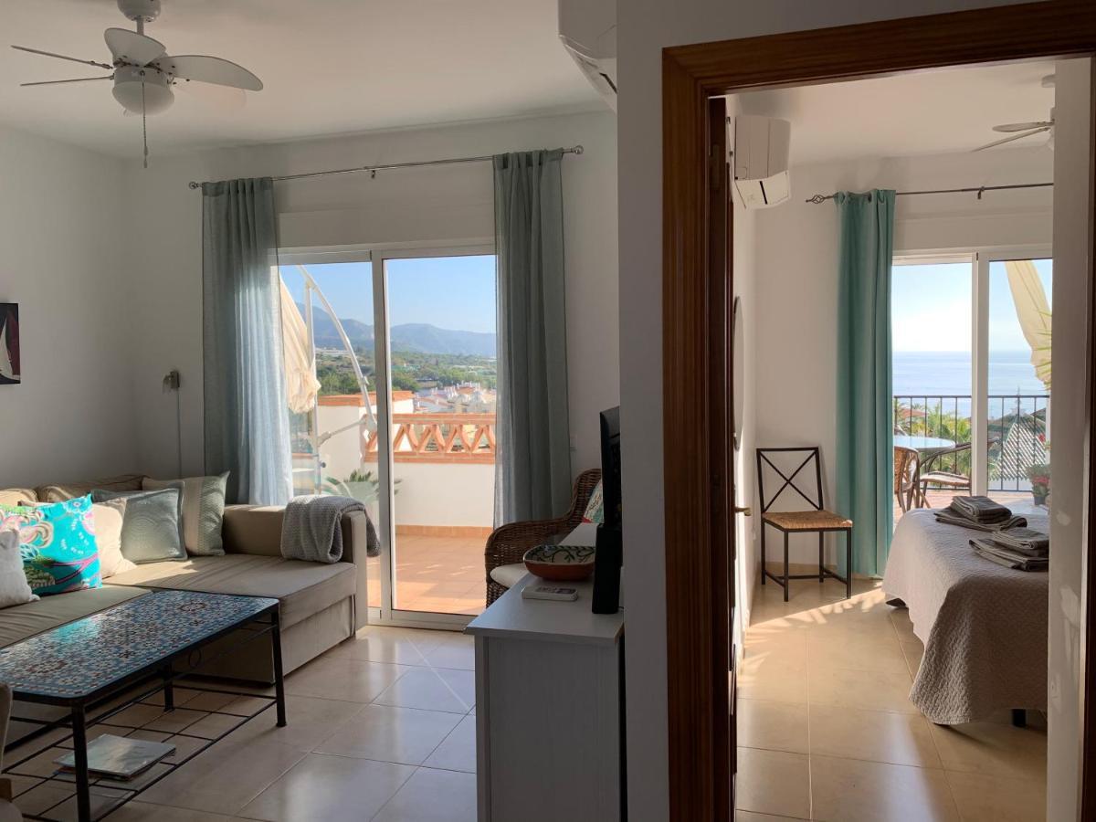 Playa Burriana, Stor Terass, Havsutsikt, Pool Apartamento Nerja